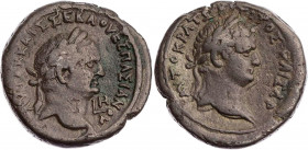 ÄGYPTEN ALEXANDRIA
Vespasianus, 69-79 n. Chr. BI-Tetradrachme 75/76 n. Chr. (= Jahr 8) Vs.: Kopf mit Lorbeerkranz n. r., rechts im Feld Jahresangabe,...
