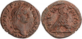 ÄGYPTEN ALEXANDRIA
Domitianus, 81-96 n. Chr. AE-Diobol 83/84 n. Chr. (= Jahr 3) Vs.: Kopf mit Lorbeerkranz n. r., Rs.: Adler steht n. r. Dattari/Savi...