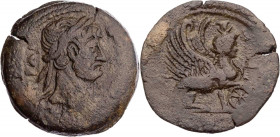 ÄGYPTEN ALEXANDRIA
Hadrianus, 117-138 n. Chr. AE-Drachme 123/124 n. Chr. (= Jahr 8) Vs.: Kopf mit drapierter linker Schulter und Lorbeerkranz n. r., ...