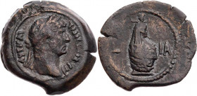 ÄGYPTEN ALEXANDRIA
Hadrianus, 117-138 n. Chr. AE-Obol 126/127 n. Chr. (= Jahr 11) Vs.: Kopf mit Lorbeerkranz n. r., Rs.: Kanopos des Osiris mit Feder...