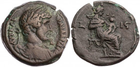 ÄGYPTEN ALEXANDRIA
Hadrianus, 117-138 n. Chr. AE-Diobol 131/132 n. Chr. (= Jahr 16) Vs.: gepanzerte und drapierte Büste mit Lorbeerkranz n. r., Rs.: ...
