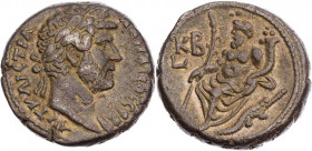 ÄGYPTEN ALEXANDRIA
Hadrianus, 117-138 n. Chr. BI-Tetradrachme 137/138 n. Chr. (= Jahr 22) Vs.: Kopf mit drapierter linker Schulter und Lorbeerkranz n...