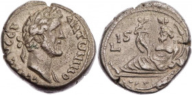 ÄGYPTEN ALEXANDRIA
Antoninus Pius, 138-161 n. Chr. BI-Tetradrachme 152/153 n. Chr. (= Jahr 16) Vs.: Kopf mit drapierter linker Schulter und Lorbeerkr...
