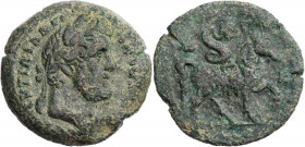 ÄGYPTEN ALEXANDRIA
Antoninus Pius, 138-161 n. Chr. AE-Drachme 159/160 n. Chr. (= Jahr 23) Vs.: Kopf mit Lorbeerkranz n. r., Rs.: Serapis-Agathodaimon...