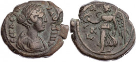 ÄGYPTEN ALEXANDRIA
Faustina minor, 147-175 n. Chr. BI-Tetradrachme 157/158 n. Chr. (= Jahr 21 des Antoninus Pius) Vs.: drapierte Büste n. r., Rs.: Ni...