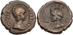 ÄGYPTEN ALEXANDRIA
Iulia Paula, 1. Gemahlin des Elagabal, 219-220 n. Chr. BI-Tetradrachme 219/220 n. Chr. (= Jahr 3 des Elagabal) Vs.: drapierte Büst...