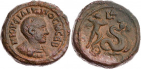 ÄGYPTEN ALEXANDRIA
Philippus II. Caesar, 244-247 n. Chr. BI-Tetradrachme 246/247 n. Chr. (= Jahr 4 des Philippus I.) Vs.: gepanzerte Büste n. r., Rs....