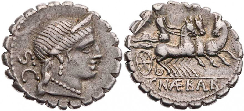 RÖMISCHE REPUBLIK
C. Naevius Balbus, 79 v. Chr. AR-Denar (Serratus) Rom Vs.: Ko...