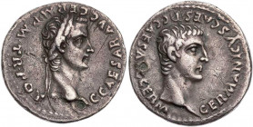 RÖMISCHE KAISERZEIT
Caligula, 37-41 n. Chr. AR-Denar 37/38 n. Chr. Rom Vs.: C CAESAR AVG GERM P M TR POT, Kopf mit Lorbeerkranz n. r., Rs.: GERMANICV...