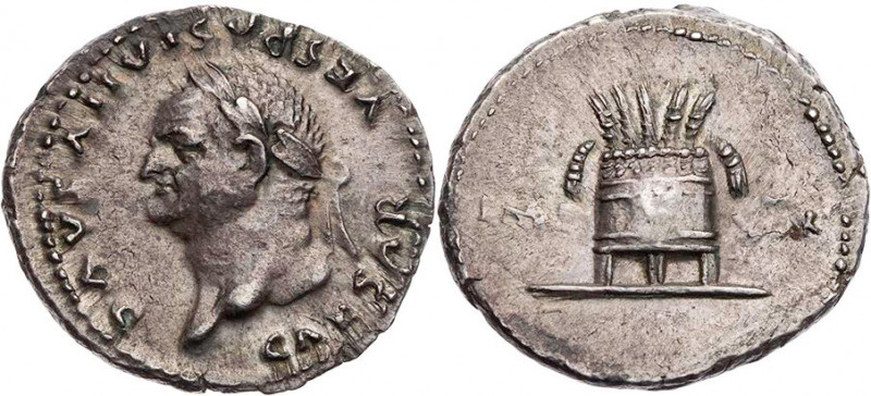 RÖMISCHE KAISERZEIT
Vespasianus, 69-79 n. Chr. AR-Denar 77/78 n. Chr. Rom Vs.: ...