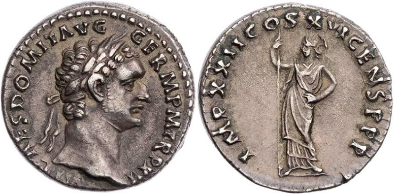 RÖMISCHE KAISERZEIT
Domitianus, 81-96 n. Chr. AR-Denar 92/93 n. Chr. Rom Vs.: [...