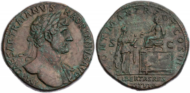 RÖMISCHE KAISERZEIT
Hadrianus, 117-138 n. Chr. AE-Sesterz 119-120 n. Chr. Rom V...