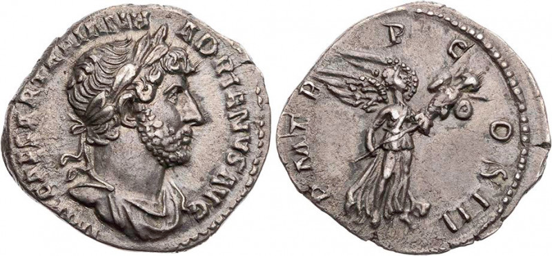 RÖMISCHE KAISERZEIT
Hadrianus, 117-138 n. Chr. AR-Denar 120-121 n. Chr. Rom Vs....