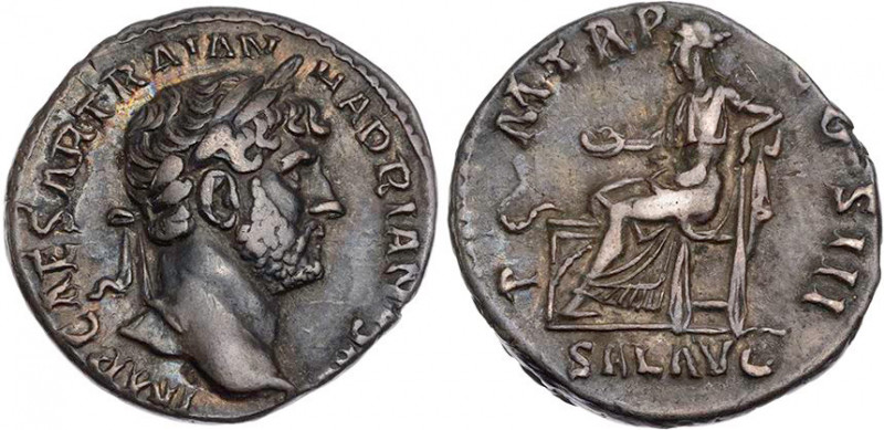 RÖMISCHE KAISERZEIT
Hadrianus, 117-138 n. Chr. AR-Denar 120-121 n. Chr. Rom Vs....