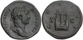 RÖMISCHE KAISERZEIT
Hadrianus, 117-138 n. Chr. AE-As 124-125 n. Chr. Rom, für den Umlauf in Syrien Vs.: HADRIANVS AVGVSTVS, gepanzerte und drapierte ...