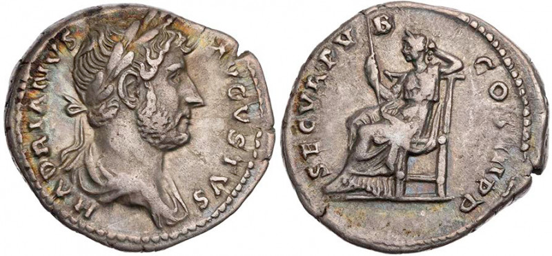 RÖMISCHE KAISERZEIT
Hadrianus, 117-138 n. Chr. AR-Denar 129-130 n. Chr. Rom Vs....