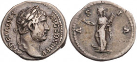 RÖMISCHE KAISERZEIT
Hadrianus, 117-138 n. Chr. AR-Denar 130-133 n. Chr. Rom Vs.: HADRIANVS AVG COS III P P, Kopf mit Lorbeerkranz n. r., Rs.: A-S-IA,...