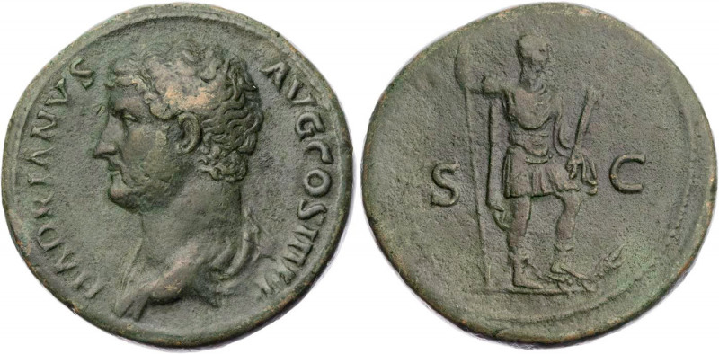 RÖMISCHE KAISERZEIT
Hadrianus, 117-138 n. Chr. AE-Sesterz 130 n. Chr. Rom Vs.: ...