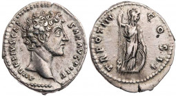 RÖMISCHE KAISERZEIT
Marcus Aurelius als Caesar, 139-161 n. Chr. AR-Denar 148/149 n. Chr. Rom Vs.: AVRELIVS CAE-SAR AVG PII F, Kopf n. r., Rs.: TR POT...