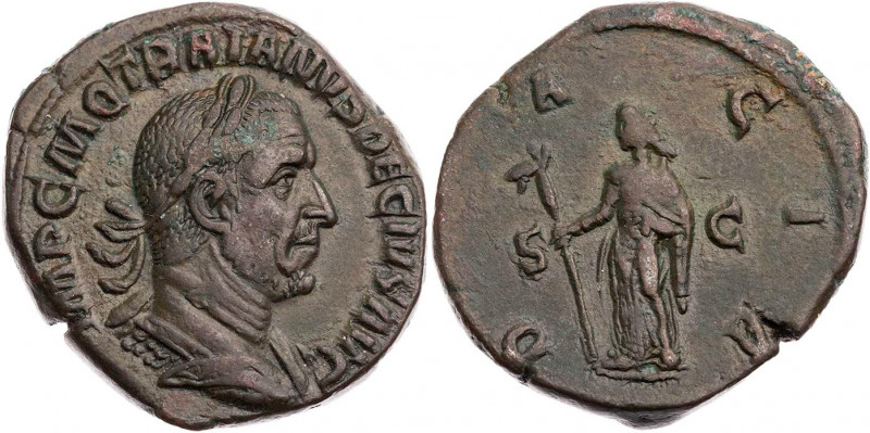 RÖMISCHE KAISERZEIT
Traianus Decius, 249-251 n. Chr. AE-Sesterz Rom Vs.: IMP C ...