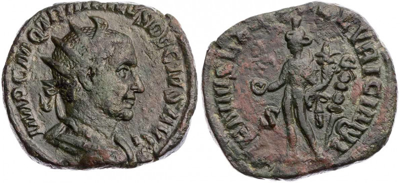 RÖMISCHE KAISERZEIT
Traianus Decius, 249-251 n. Chr. AE-Dupondius Rom Vs.: IMP ...