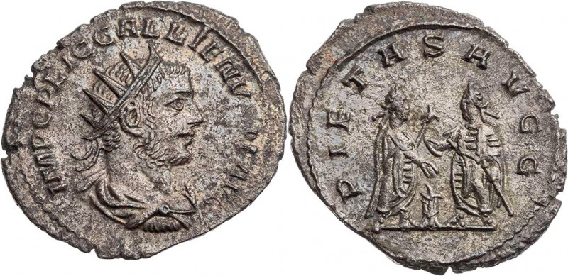 RÖMISCHE KAISERZEIT
Gallienus, 253-268 n. Chr. BI-Antoninian 256-260 n. Chr. Sa...