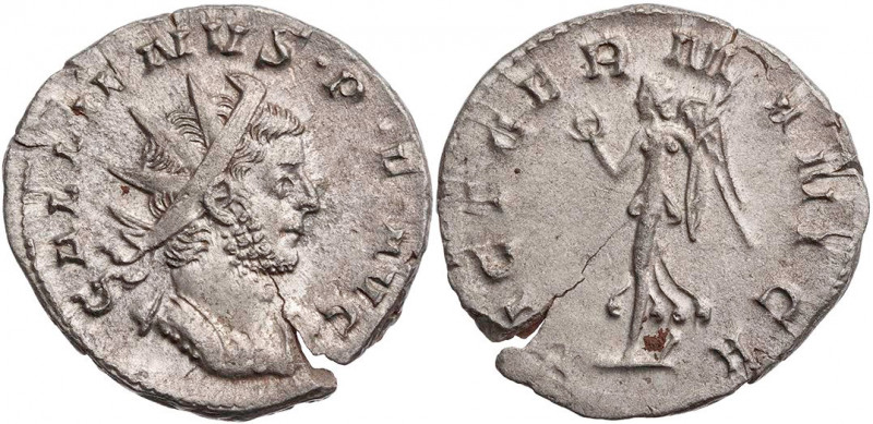 RÖMISCHE KAISERZEIT
Gallienus, 253-268 n. Chr. AR-Antoninian 258/259 n. Chr. Kö...