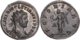 RÖMISCHE KAISERZEIT
Diocletianus, 284-305 n. Chr. BI-Antoninian 1. Emission, Mitte 285 - 1. April 286 n. Chr. Lugdunum, 1. Offizin Vs.: IMP C C VAL D...