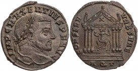 RÖMISCHE KAISERZEIT
Maxentius, 306-312 n. Chr. AE-Follis 307-309/310 n. Chr. Aquileia, 3. Offizin Vs.: IMP C MAXENTIVS P F AVG, Kopf mit Lorbeerkranz...