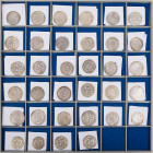 UMAYYADEN, KALIFEN IN DAMASKUS
 Lot Sammlung von 34 verschiedenen Silber-Dirhems aus Wasit von Abd al-Malik, 685-705 (AH 65-86) bis al-Walid II. ibn ...