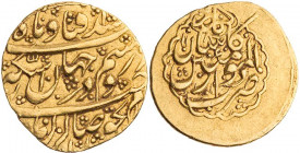 ZANDIDEN IN PERSIEN
Karim Khan, 1753-1779 (1166-1193 AH). AV-1/4 Mohur 1766/1767 (1180 AH) Kashan Album 2791. 2.70 g. Gold ss-vz