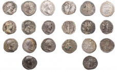 Lot, römische Münzen Denare des Hadrianus, verschiedene Rückseiten, alle mit Provenienz. 10 Stück s, s-ss, ss