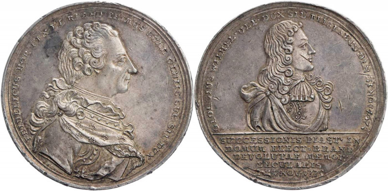 BRANDENBURG - PREUSSEN PREUSSEN, KÖNIGREICH
Friedrich II., 1740-1786. Silbermed...