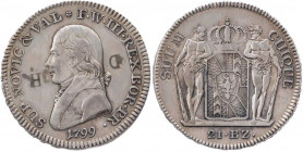 BRANDENBURG - PREUSSEN PREUSSEN, KÖNIGREICH
Friedrich Wilhelm III., 1797-1840. 21 Batzen (Gulden) 1799 Neuenburg (Neuchâtel), Stempel v. C. Wielandy ...