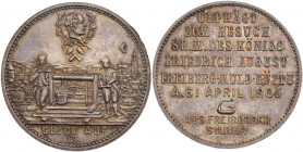 SACHSEN SACHSEN, KÖNIGREICH
Friedrich August III., 1904-1918. Silbermedaille in 2 Mark-Größe 1905 Auf den Besuch des Königs der Freiberger Mulden-Hüt...
