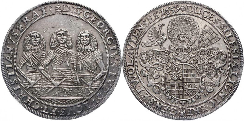 SCHLESIEN LIEGNITZ-BRIEG, HERZOGTUM
Georg, Ludwig und Christian, 1639-1663. Tal...