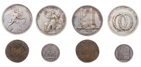 ALTDEUTSCHLAND ALLGEMEIN
 Lot Medaillen HAMBURG, Silbermedaille o. J. (18. Jh.), auf das 4. Gebot, Dm. 22 mm; PREUSSEN, Silbermedaille o. J. (um 1800...
