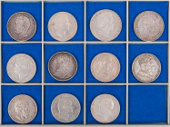 ALTDEUTSCHLAND ALLGEMEIN
 Lot Silbermünzen BADEN, Friedrich I., Vereinstaler 1866, AKS 124; BAYERN, Ludwig I., Doppelgulden 1845, AKS 77; Ludwig II.,...