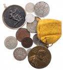 KAISERREICH
 Lot Kleinmünzen des deutschen Kaiserreiches: 20 Pfennig 1876 G; 1 Mark 1875 A, 1876 A; 2 Pfennig 1906 D; 5 Pfennig 1908 D; 10 Pfennig 19...