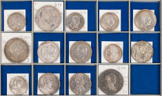 KAISERREICH
 Lot Silbermünzen PREUSSEN: 3 x 5 Mark, 6 x 3 Mark, 5 x 2 Mark J. 96, 97, 98, 102, 103, 104, 107, 108, 109, 110, 111, 112, 113, 114. 14 S...