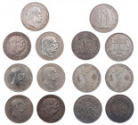 KAISERREICH
 Lot Silbermünzen Franz Josef I., 1848-1916, 5 Kronen 1900 (2), 1907 KB, auf das 40-jährige Krönungsjubiläum, 1908, auf das 60-jährige Re...
