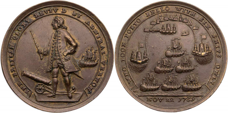 GROSSBRITANNIEN / IRLAND VEREINIGTES KÖNIGREICH
George II., 1727-1760. Bronzeme...