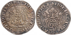 LUXEMBURG HERZOGTUM, AB 1815 GROSSHERZOGTUM
Wenceslas II., 1. Regierung, 1383-1388. Gans (Gros) o. J. Vs.: Adler, Rs.: Krone über Wappen Weiller 154....