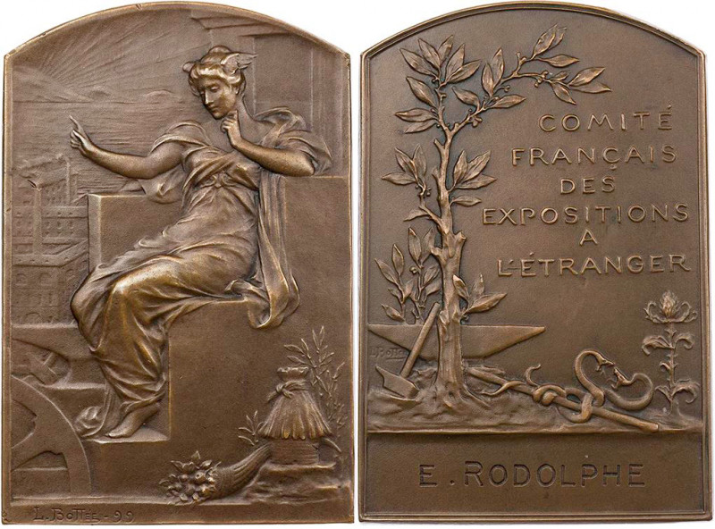 KUNSTMEDAILLEN JUGENDSTIL / ART DECO
Bottée, Louis-Alexandre, 1852-1940. Bronze...