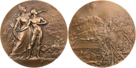 KUNSTMEDAILLEN JUGENDSTIL / ART DECO
Coudray, Marie-Alexandre-Lucien, 1864-1932. Bronzemedaille o. J. (1902) bei Monnaie de Paris Les sports. Vs.: Ma...