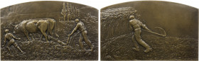 KUNSTMEDAILLEN JUGENDSTIL / ART DECO
Coudray, Marie-Alexandre-Lucien, 1864-1932. Bronzeplakette o. J. (1904) bei Monnaie de Paris L'agriculture. Vs.:...