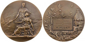 KUNSTMEDAILLEN JUGENDSTIL / ART DECO
Coudray, Marie-Alexandre-Lucien, 1864-1932. Bronzemedaille 1907/1928 bei Monnaie de Paris Industrie. Vs.: Marian...
