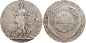 KUNSTMEDAILLEN JUGENDSTIL / ART DECO
Dubois, Alphée, 1831-1905. Silbermedaille (1896)/1910 bei Monnaie de Paris Prämie der Erwachsenenbildung Huleux,...