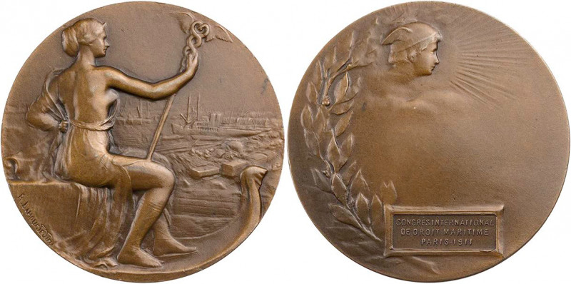 KUNSTMEDAILLEN JUGENDSTIL / ART DECO
Lamourdedieu, Raoul, 1877-1953. Bronzemeda...