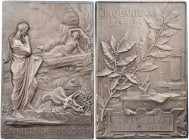 KUNSTMEDAILLEN JUGENDSTIL / ART DECO
Richer, Paul, 1849-1933. Silberplakette 1899 (1901) bei Monnaie de Paris Auf das 50-jährige Jubiläum der Société...